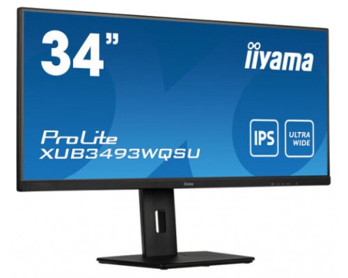 MONITOR IIYAMA 34" XUB3493WQSU-B5, IPS, 75HZ, 4MS, HDMI, USB, DISPLAYPORT, ALT, REG ALT, GIRO, INCL (Espera 4 dias)