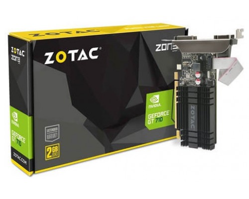 Zotac GeForce GT 710 NVIDIA 2 GB GDDR3 (Espera 4 dias)